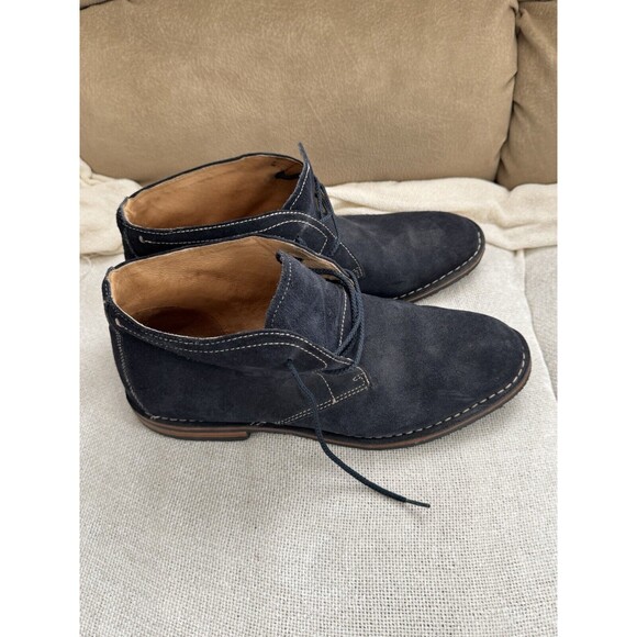 Trask Navy Blue Suede Leather Brady Lace Up Chukka Boot Vibram Sole Men’s 11 - Picture 1 of 11